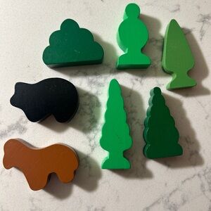 Set of 27 Vintage Thomas and Friends Train Wooden Animal and Tree Play Set